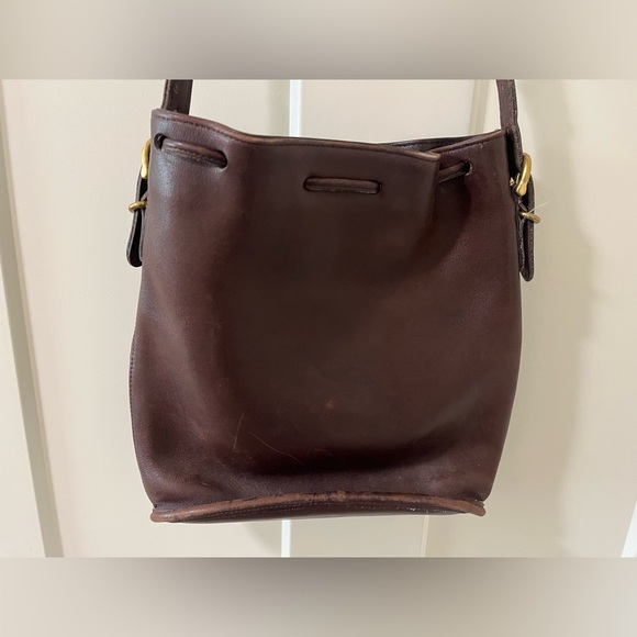 Vintage Coach Bucket Drawstring Bag Brown 9804 - Picture 7 of 16